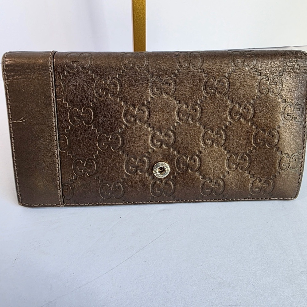 Gucci Embossed Brown Leather Wallet - Picture 6 of 9